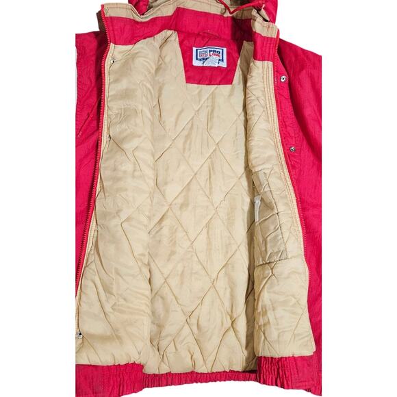 Vtg 49ers Starter Parka Authentic Pro Line 90s Big Logo Nylon Removable Hood XL - Picture 3 of 16